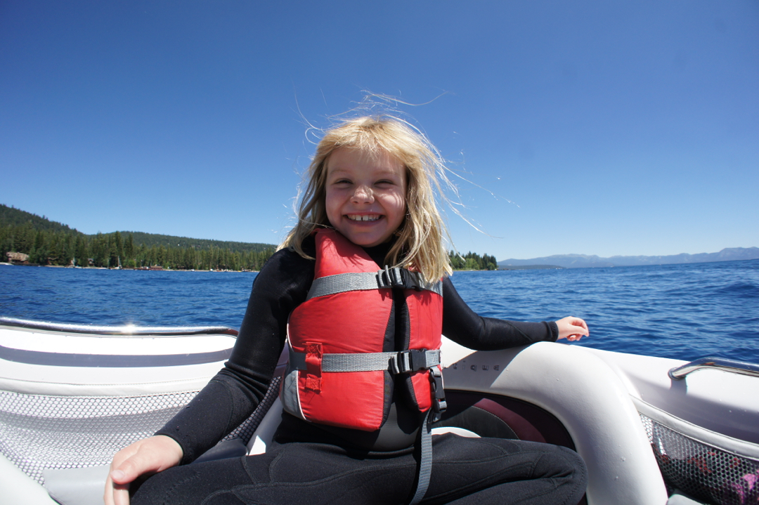 Elena taking a break on the boat