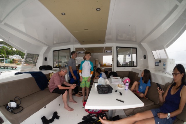 On the boat with the gang