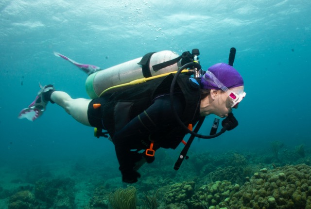 Kris H in fine diving trim