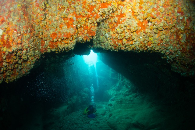 The Chimney swim-through.